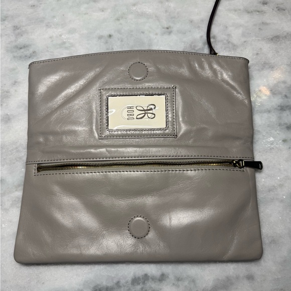 HOBO Gray Leather Wristlet with Stud Accents